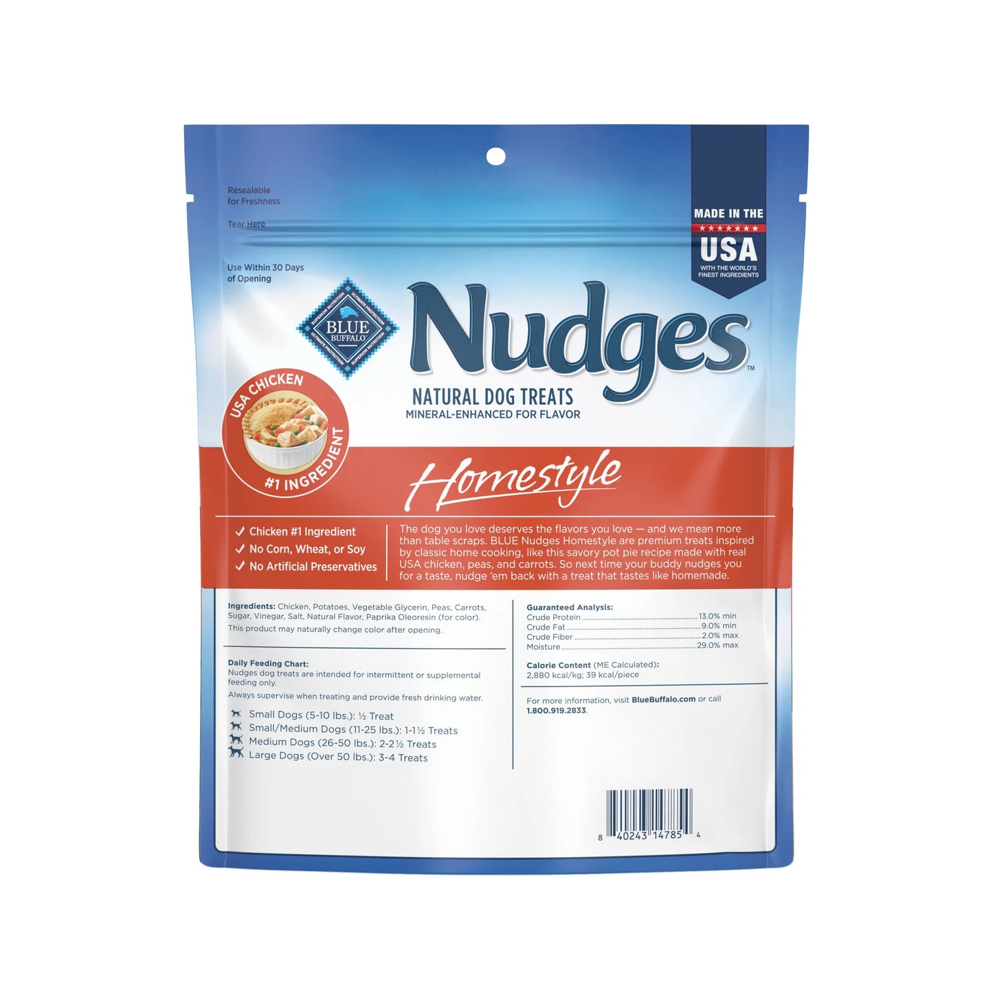 Nudges Homestyle Natural Dog Treats Made with Real Chicken, 16-Oz. Bag
